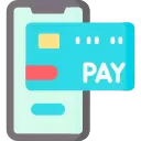 Mobile phone payment with credit card.